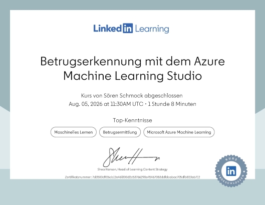 Betrugserkennung mit dem Azure Machine Learning Studio